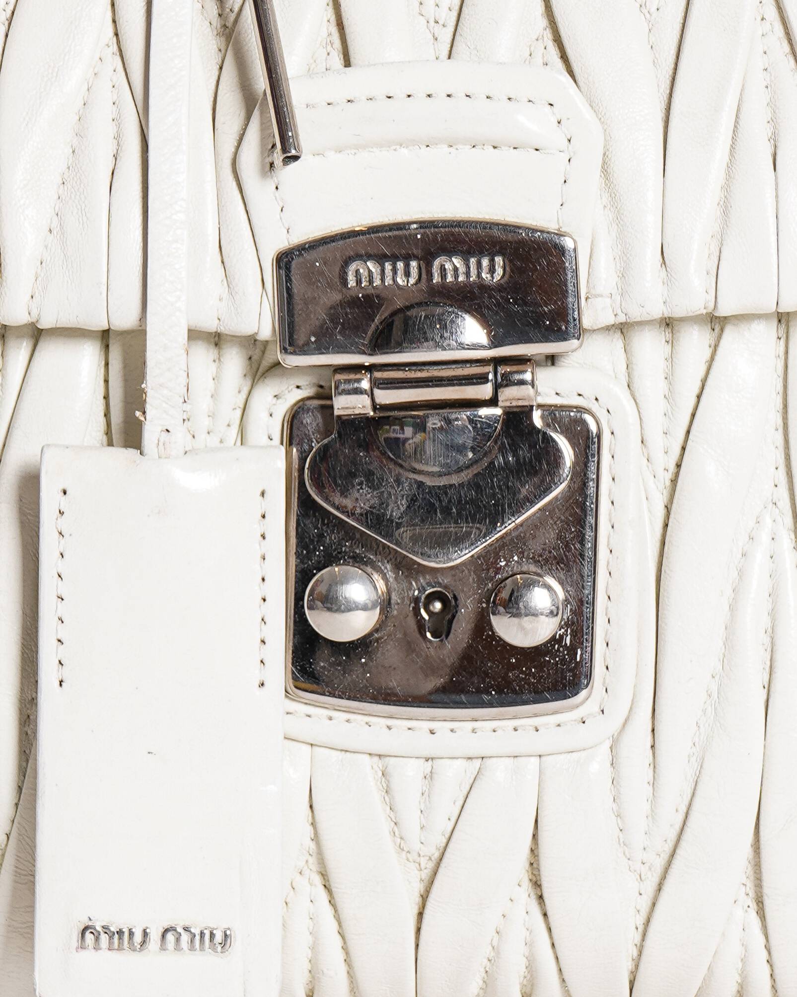 Miu Miu Matelassé Leather top handle Bag