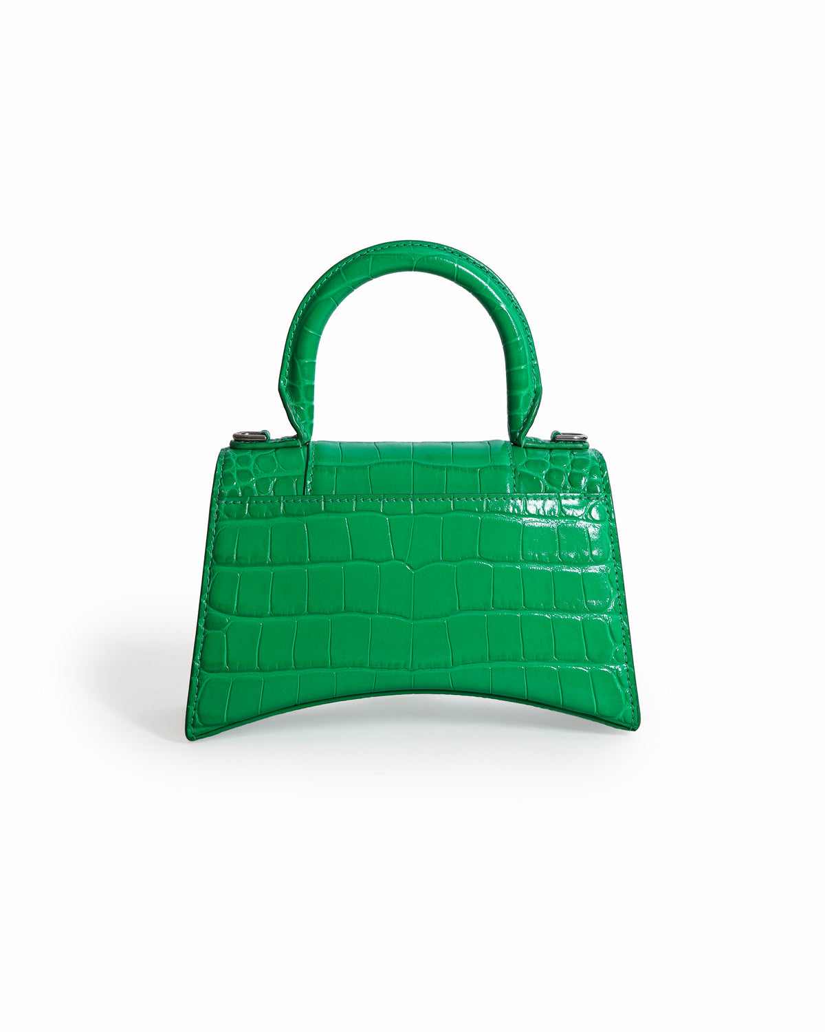 Balenciaga Hourglass XS Croc-Embossed Crossbody Bag
