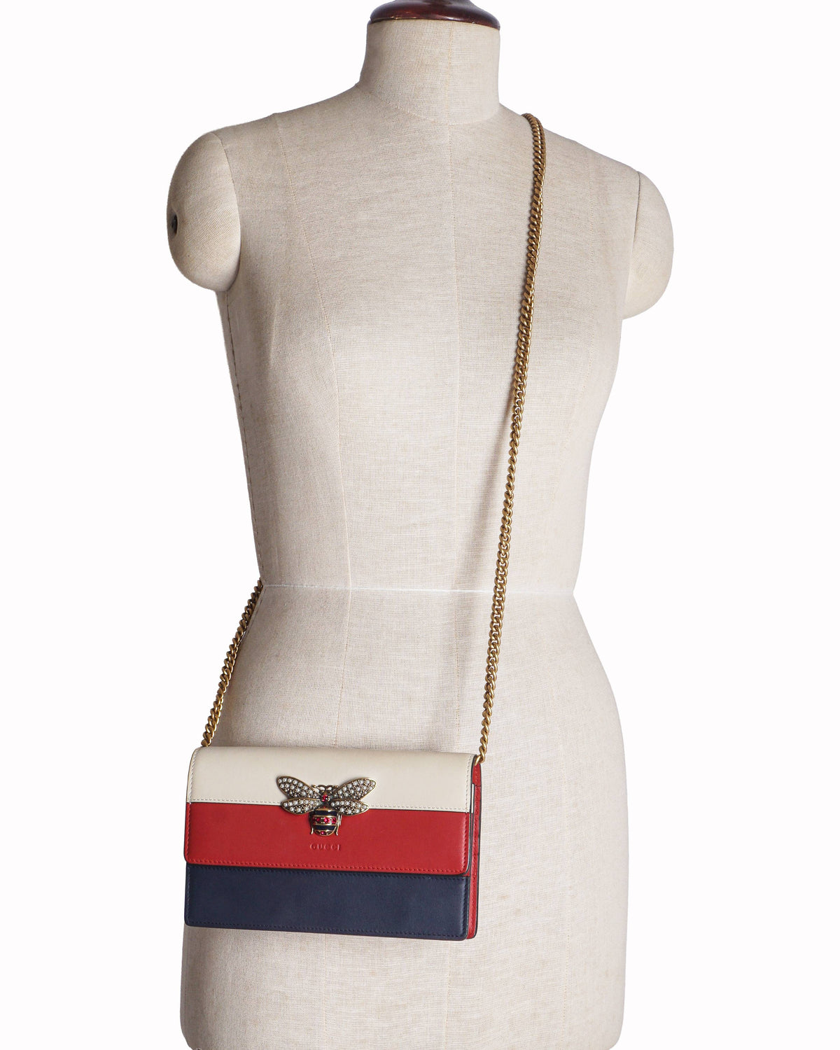 Gucci Queen Margaret Tri-Color Leather Bee Bag