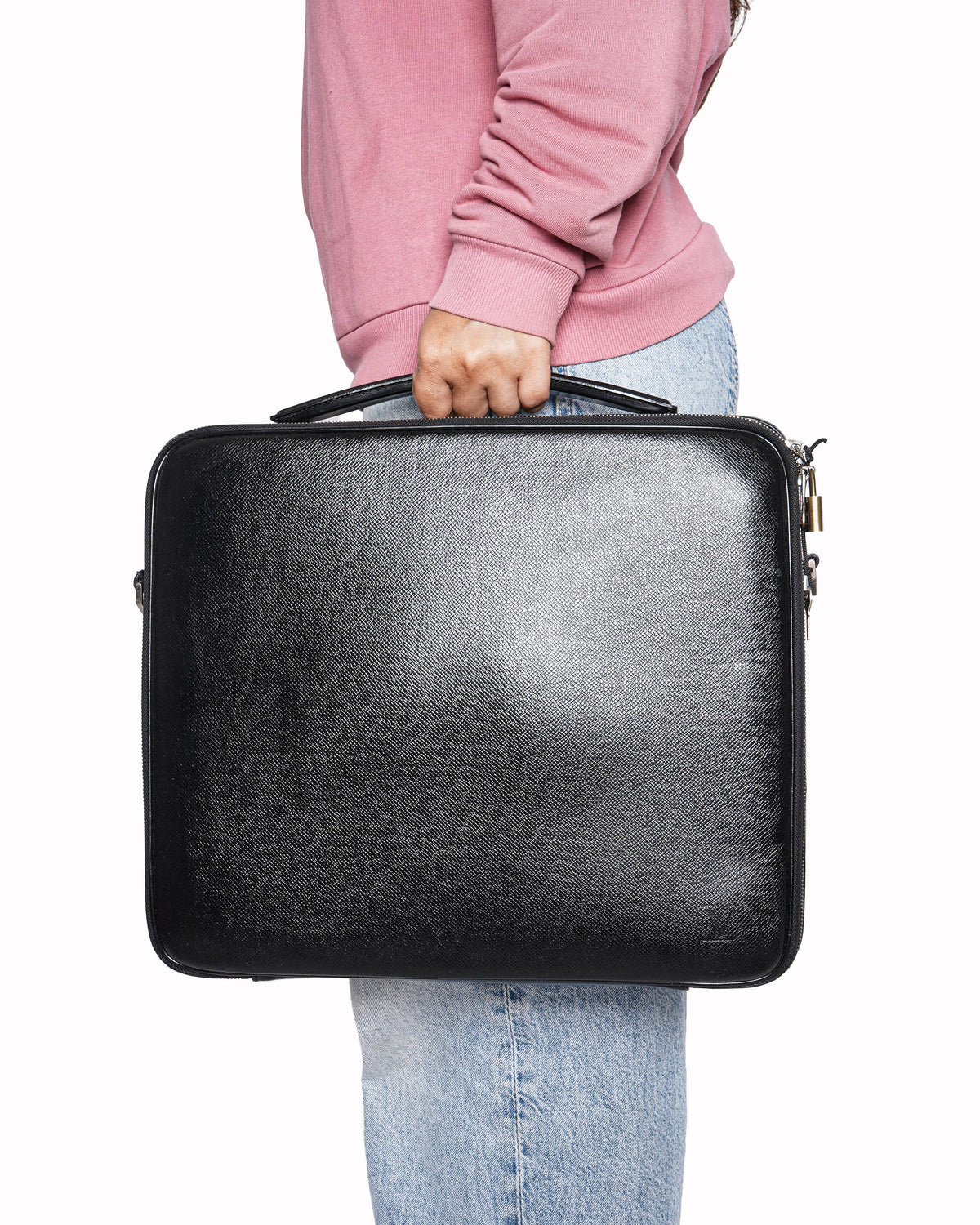 Louis Vuitton Black Taiga Leather Odessa Laptop Bag