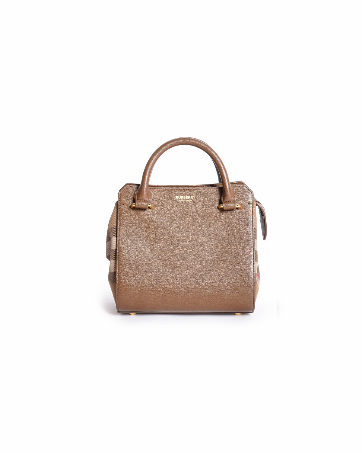 Burberry Banwell Check Canvas & Leather Satchel