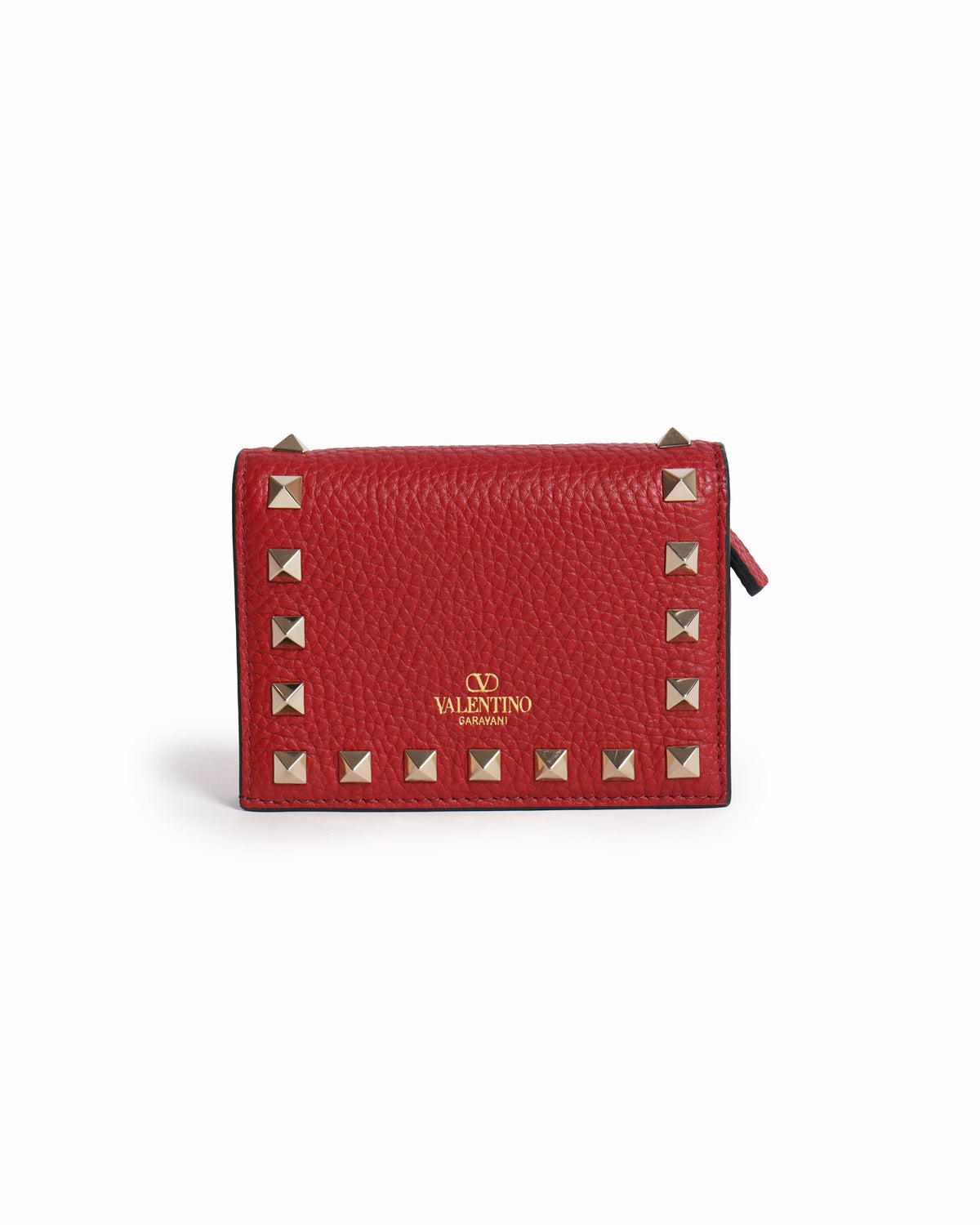 New Valentino Garavani Red Studded Wallet