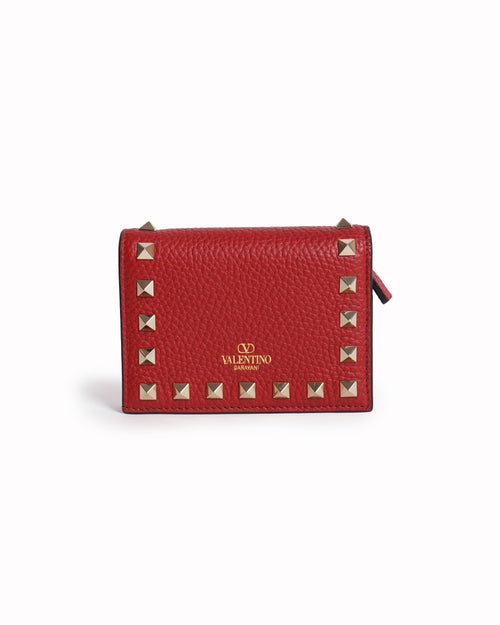 New Valentino Garavani Red Studded Wallet