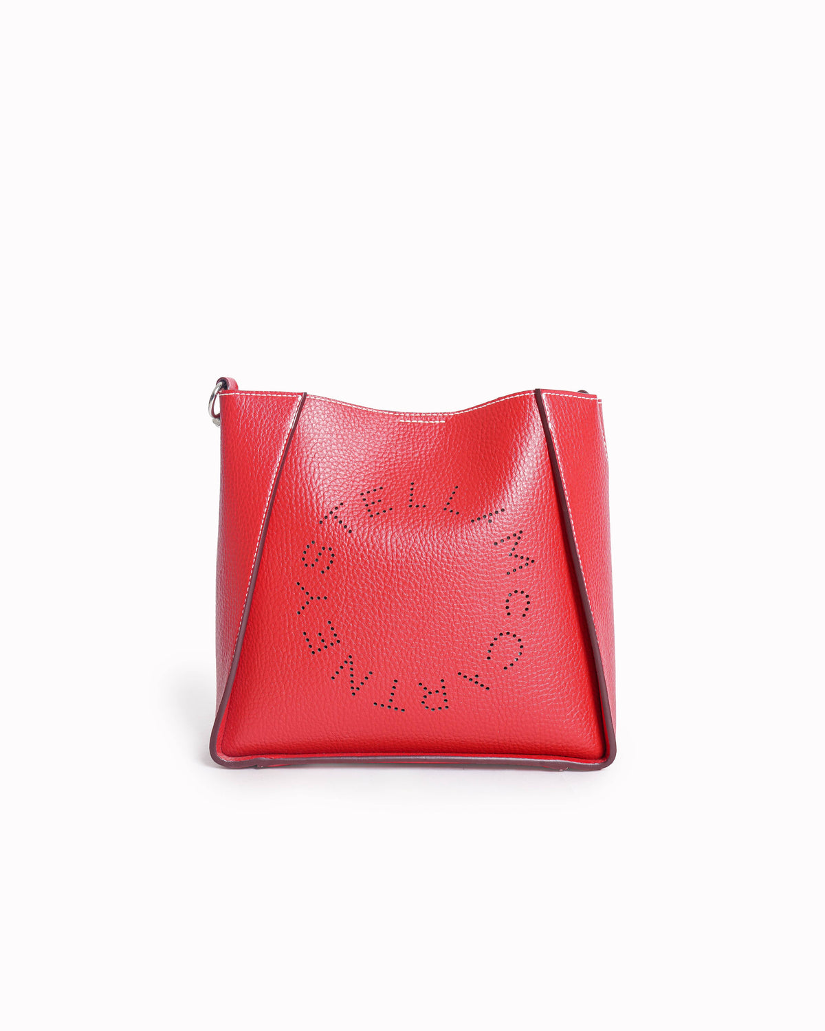 Stella McCartney Logo Embossed Grainy Medium Crossbody Bag
