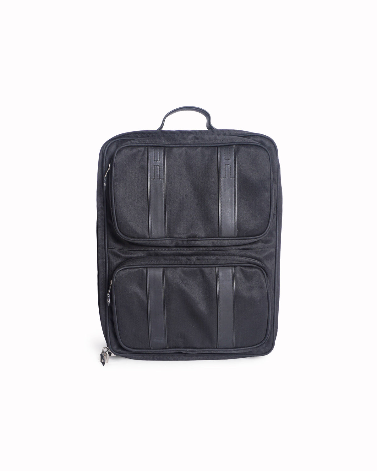 Hermès Citynews Rolling Suitcase 55 Black Canvas