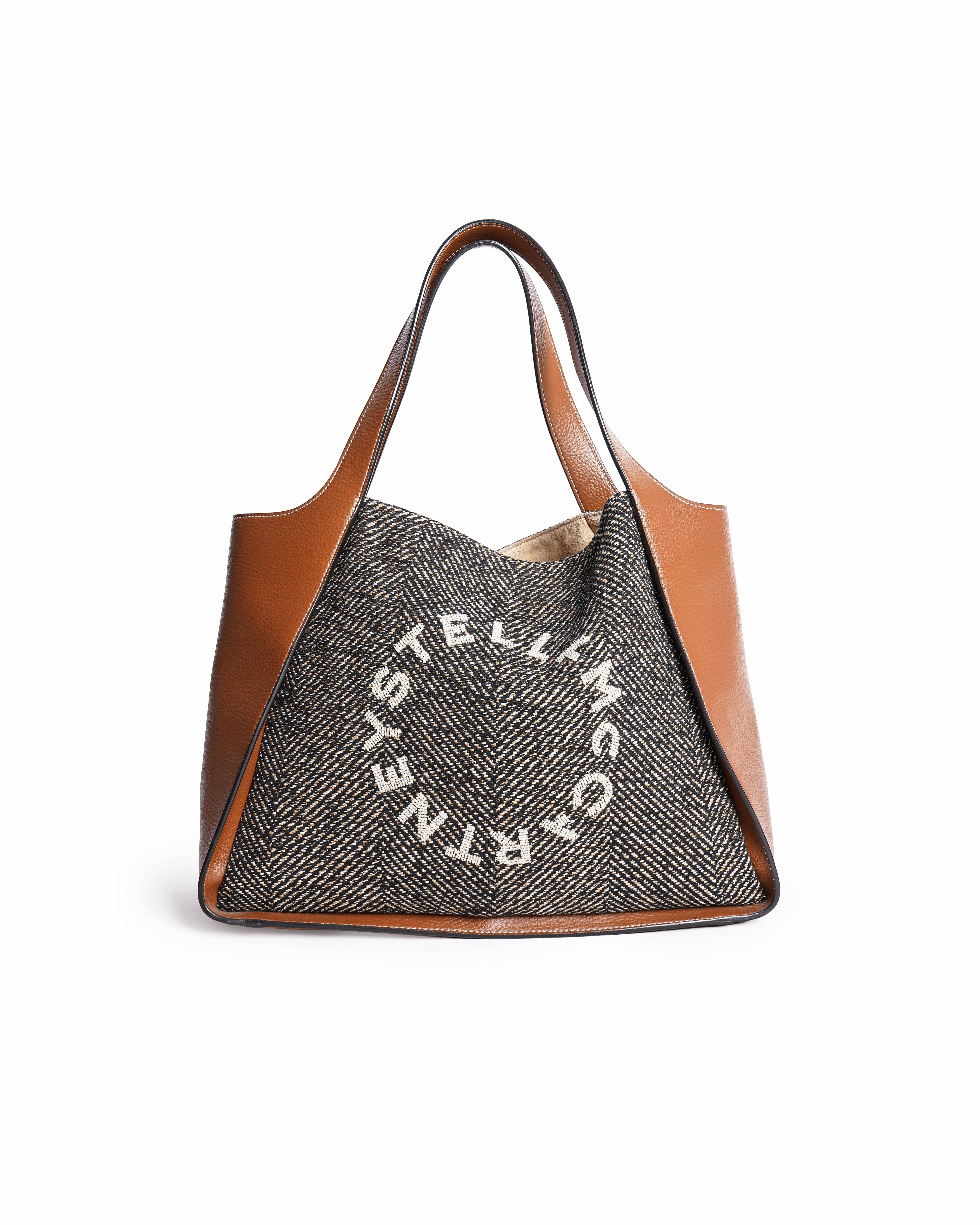 Stella McCartney 
stella logo herringbone tote bag