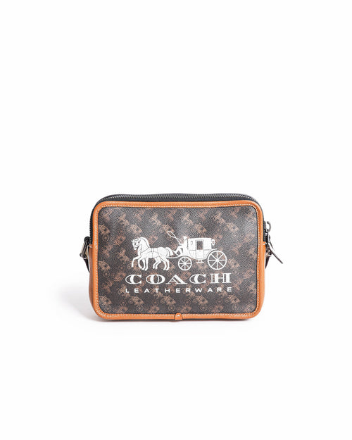 Coach Carriage Print Crossbody Bag with Adjustable Strap