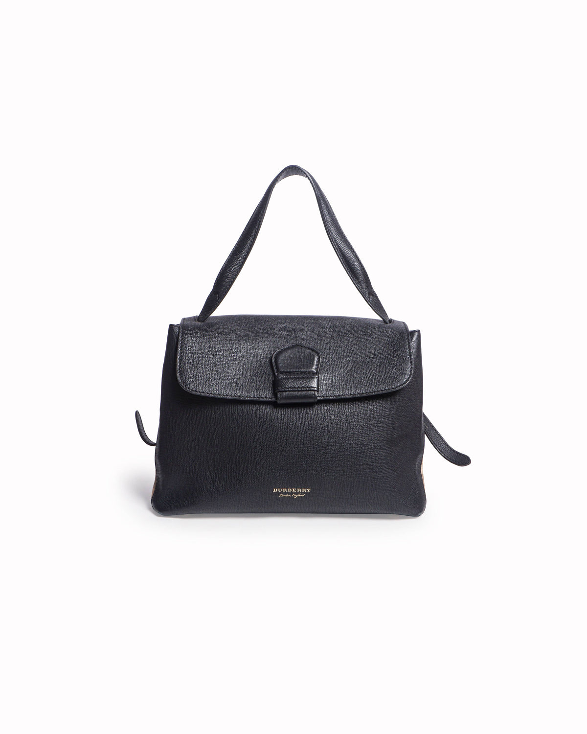 Burberry Camberley Black Leather Top Handle Bag