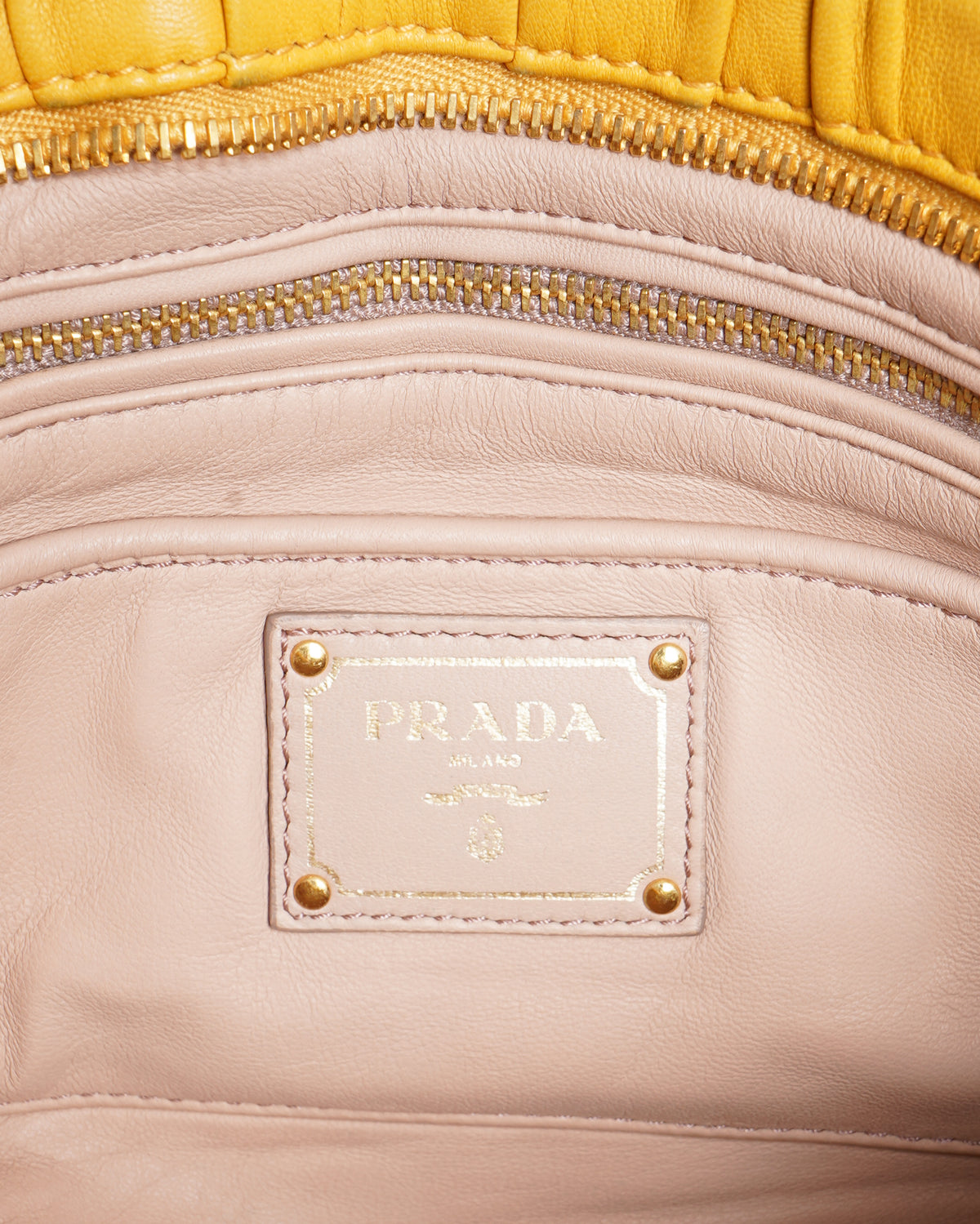 Prada nappa gaufre leather clutch bag
