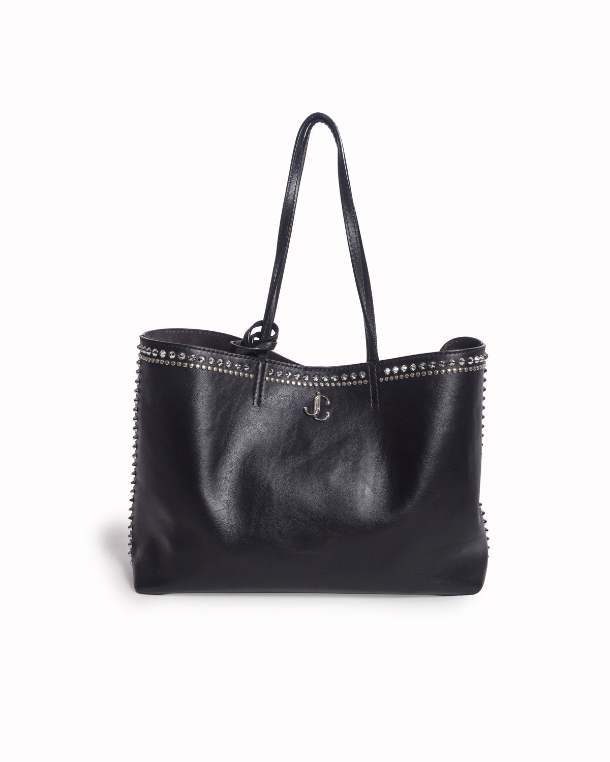 Jimmy Choo Nine2Five Black Leather Tote Bag