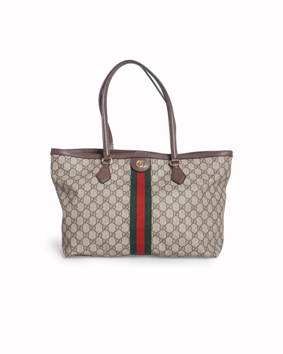 Gucci Ophidia GG Supreme Canvas Web Stripe Tote Bag