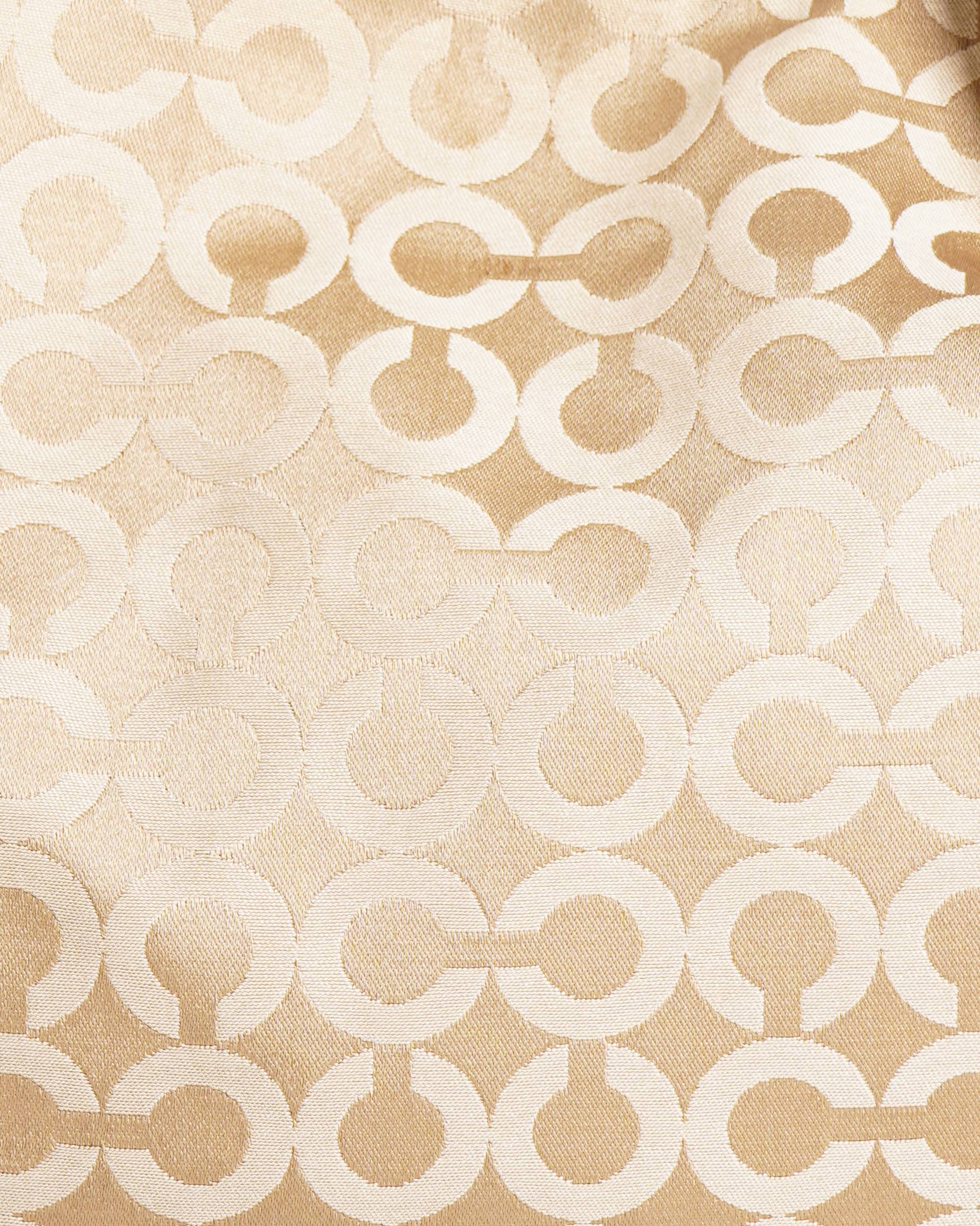 Coach gold sateen Op Art shoulder bag