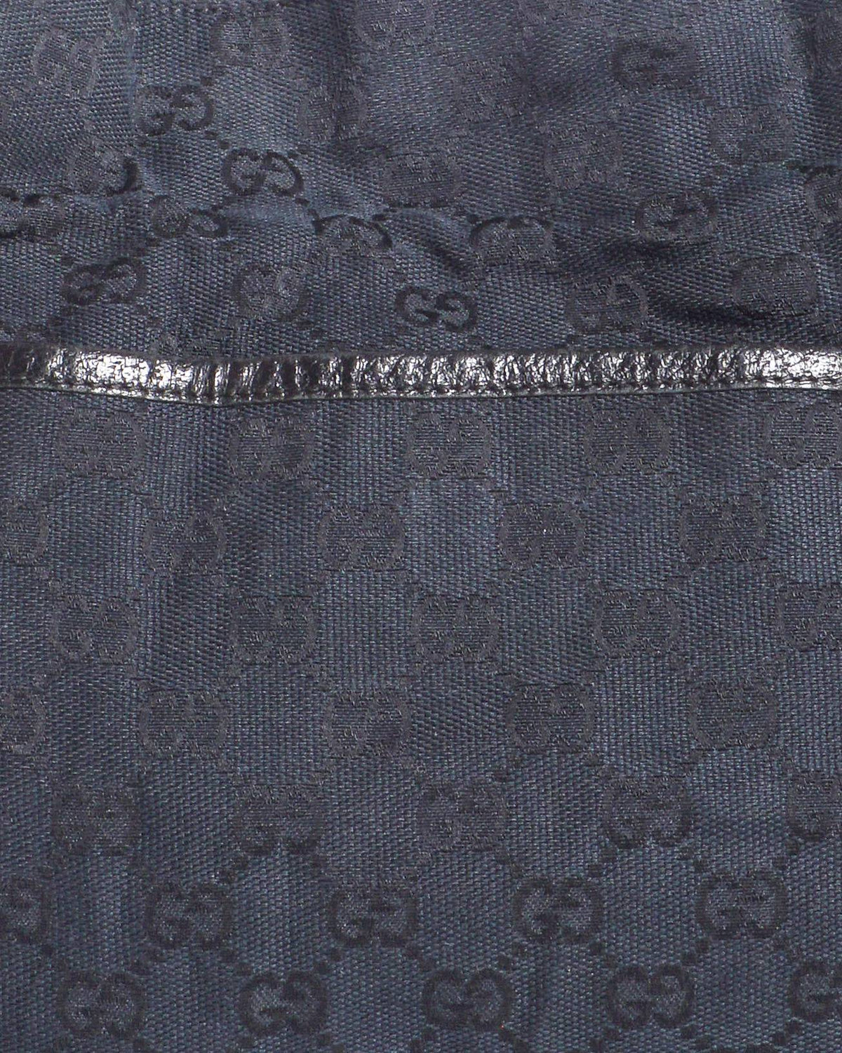 Gucci Black GG Canvas Leather Monogram Shoulder Bag