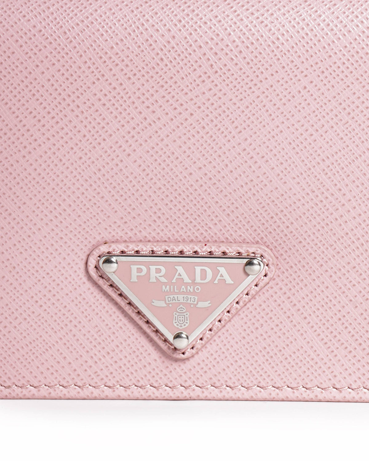 Prada Saffiano Leather Card Holder In Pink