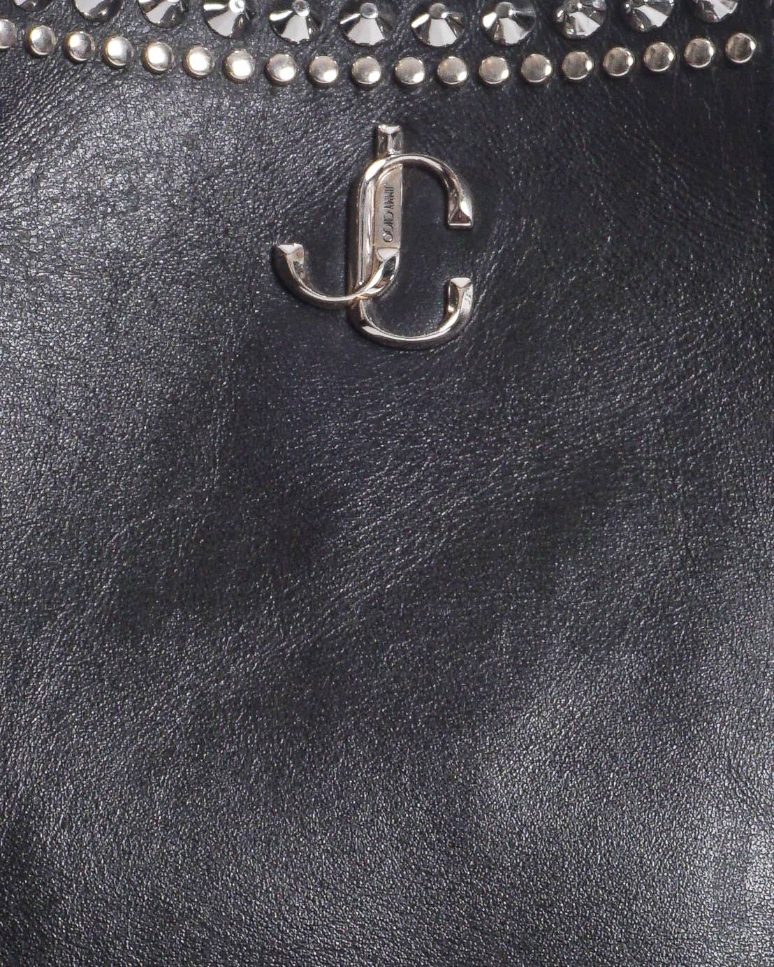 Jimmy Choo Nine2Five Black Leather Tote Bag