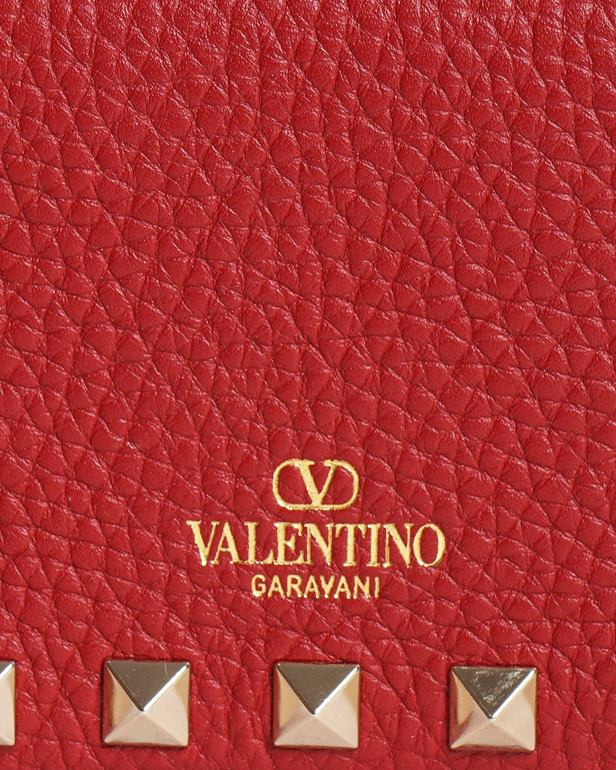 New Valentino Garavani Red Studded Wallet