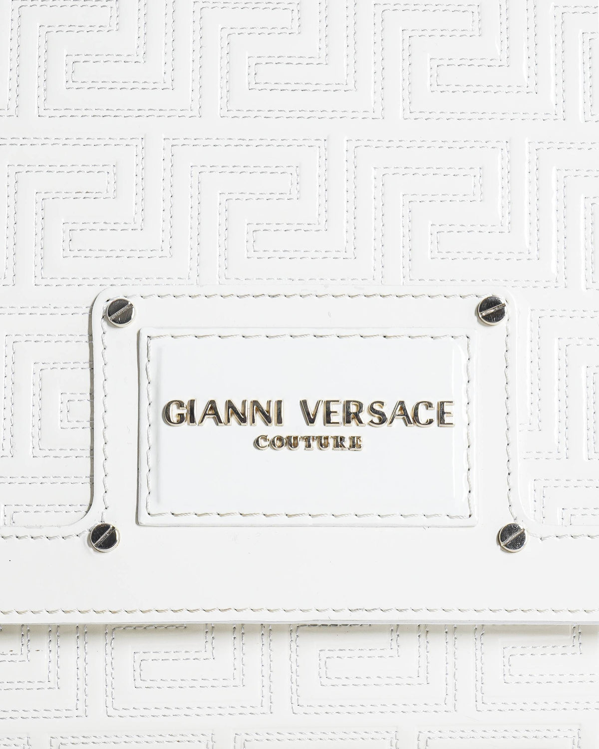 Gianni Versace Couture Quilted Greca Chain Satchel