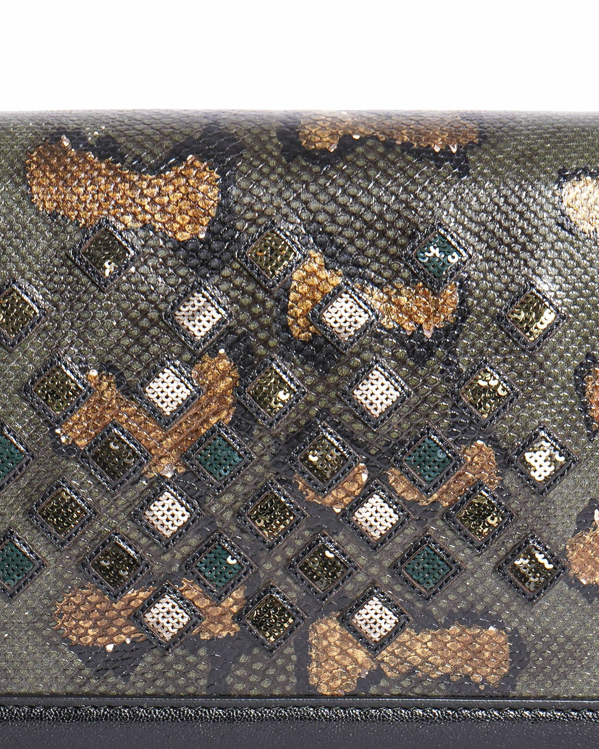 Bottega Veneta Embellished Snakeskin Leather Crossbody Bag