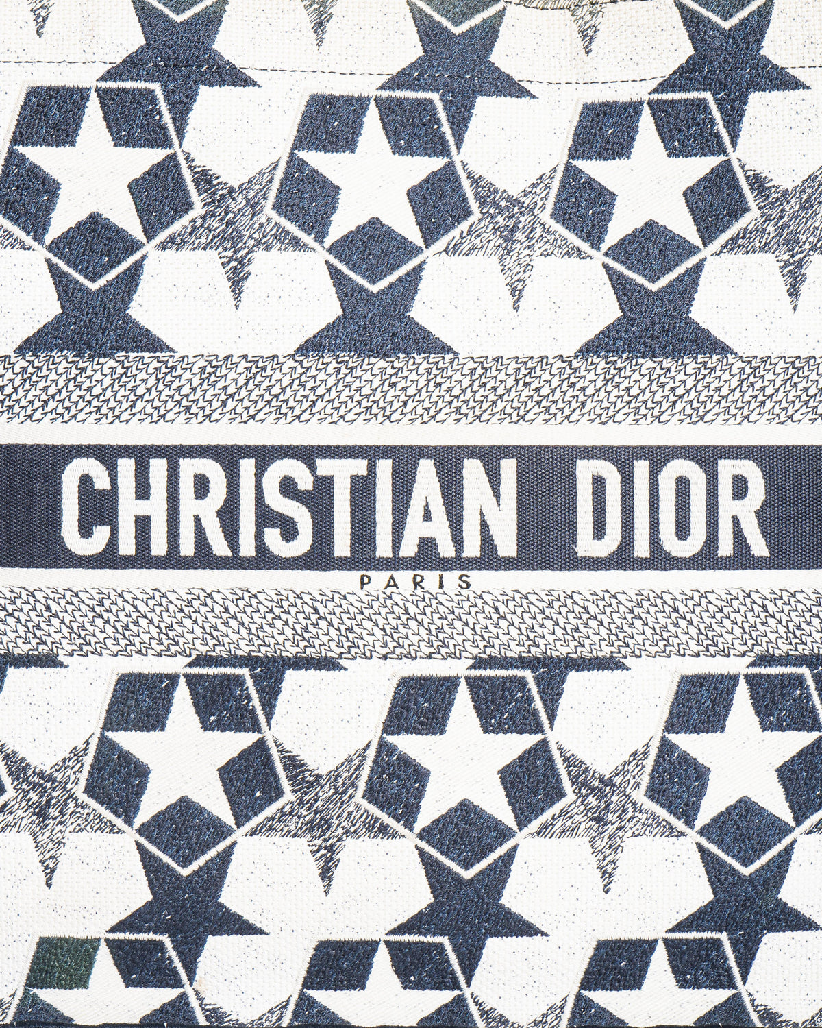 Christian Dior Book Tote in Blue and White Etoile Motif