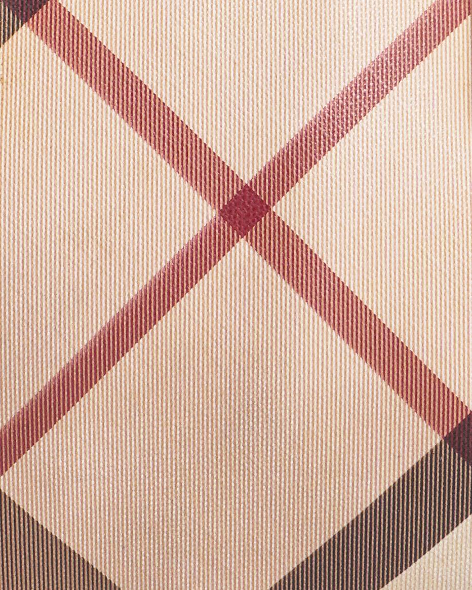 Burberry Nova Check Coated Canvas Patent Boston Bag