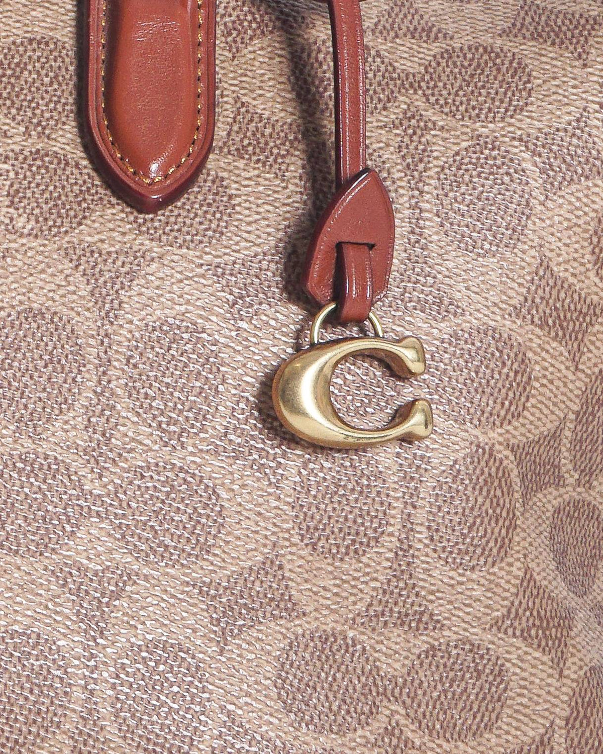 Coach Cara Signature Medium Satchel Bag