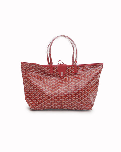 Goyard Saint Louis PM Rouge Red Canvas Tote Bag