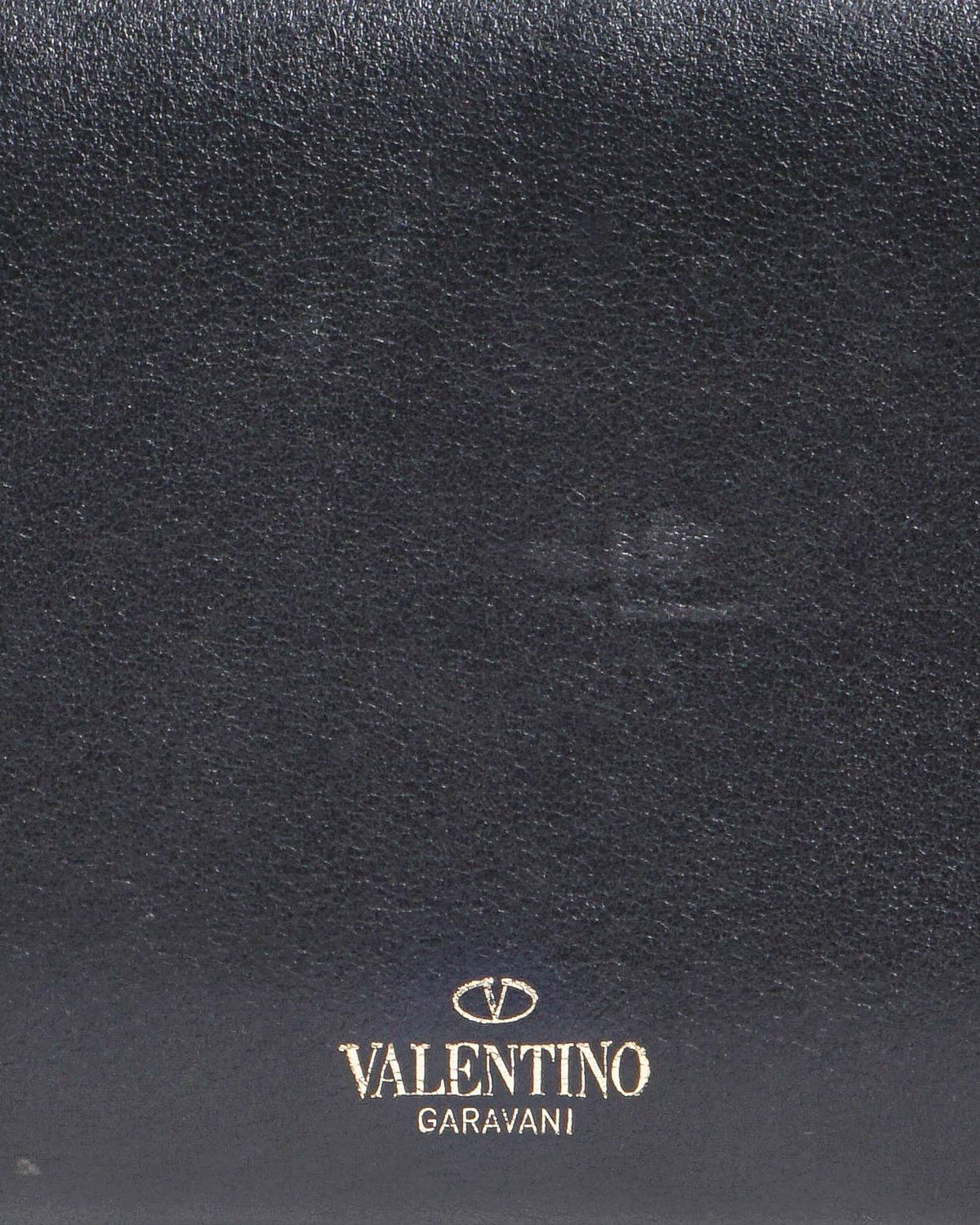 Valentino Garavani Black Leather Rockstud Chain Clutch Bag