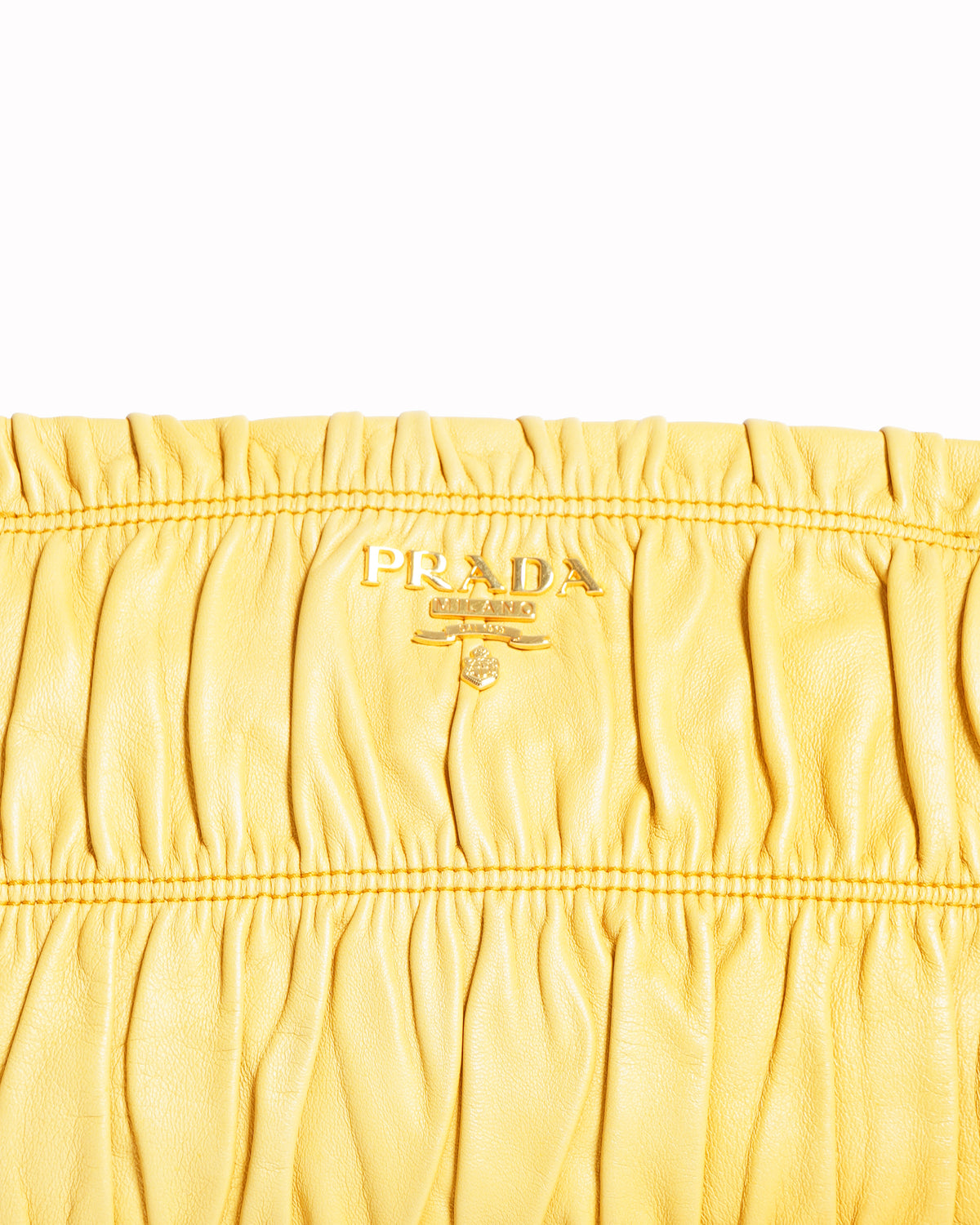 Prada nappa gaufre leather clutch bag