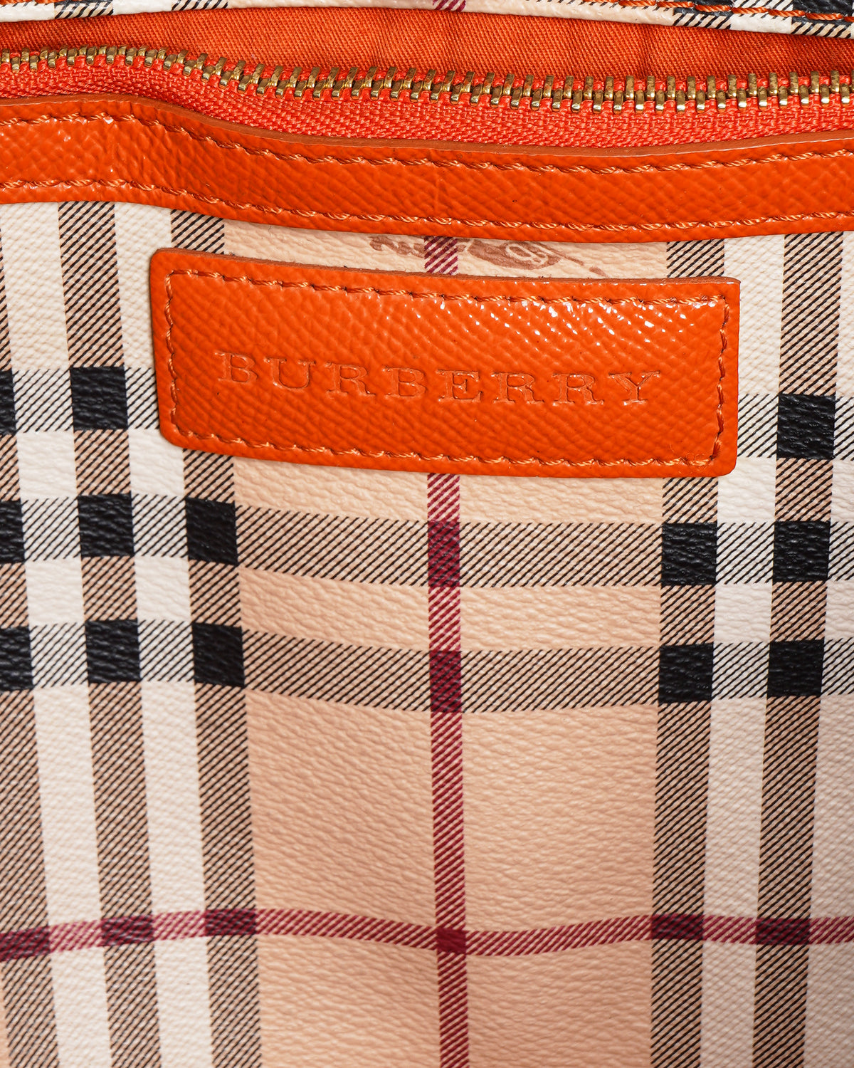 Burberry Leather Trimmed Haymarket Check Coated Canvas Canterbury tote bag
