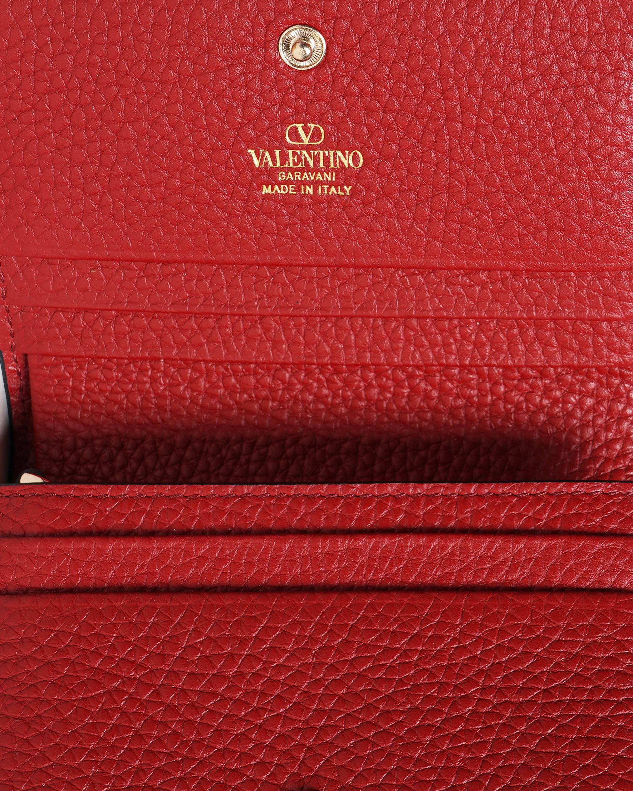 New Valentino Garavani Red Studded Wallet