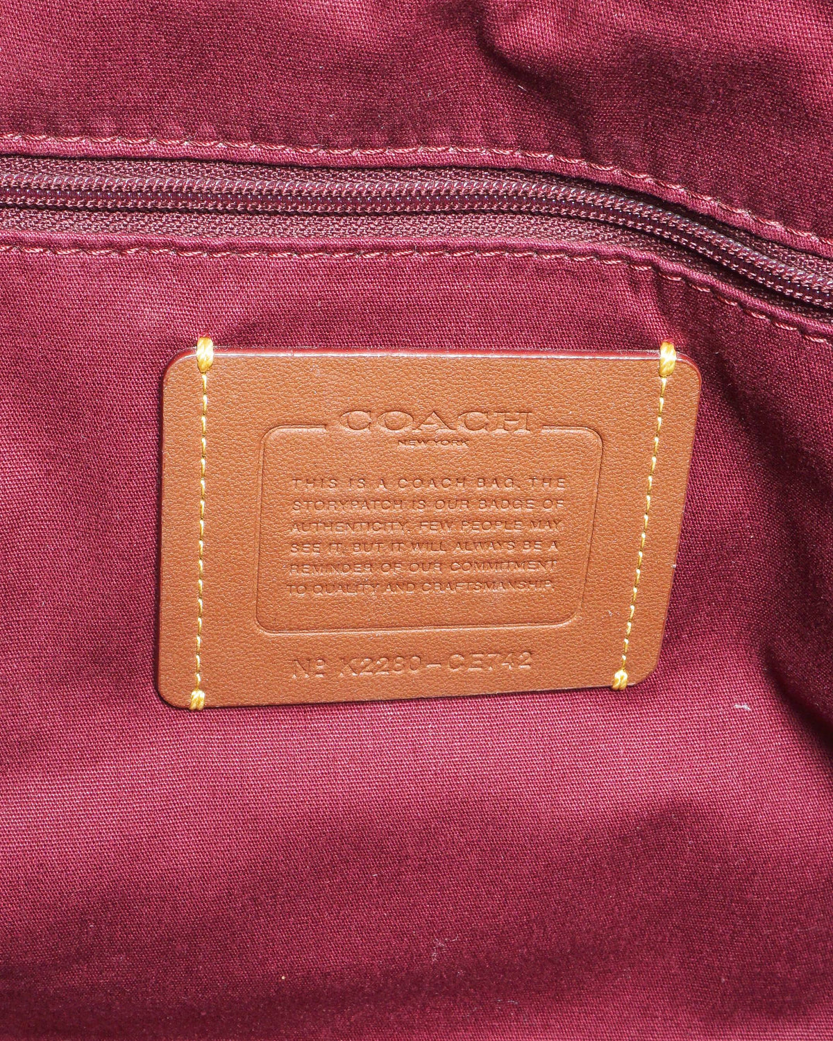 Coach Cara Signature Medium Satchel Bag