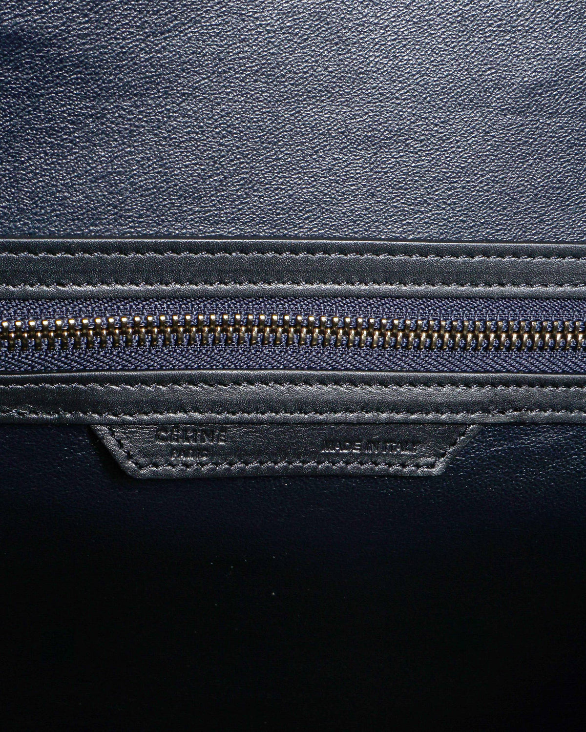 Celine Luggage Micro Tote Bag in Blue & Black Leather