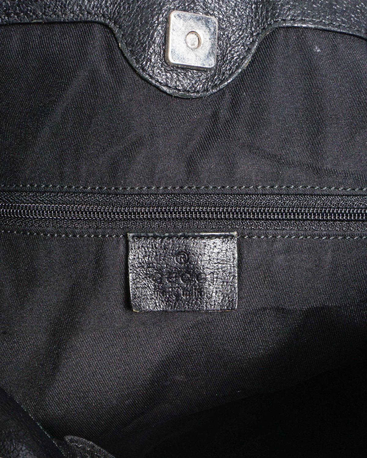 Gucci Black GG Canvas Leather Monogram Shoulder Bag