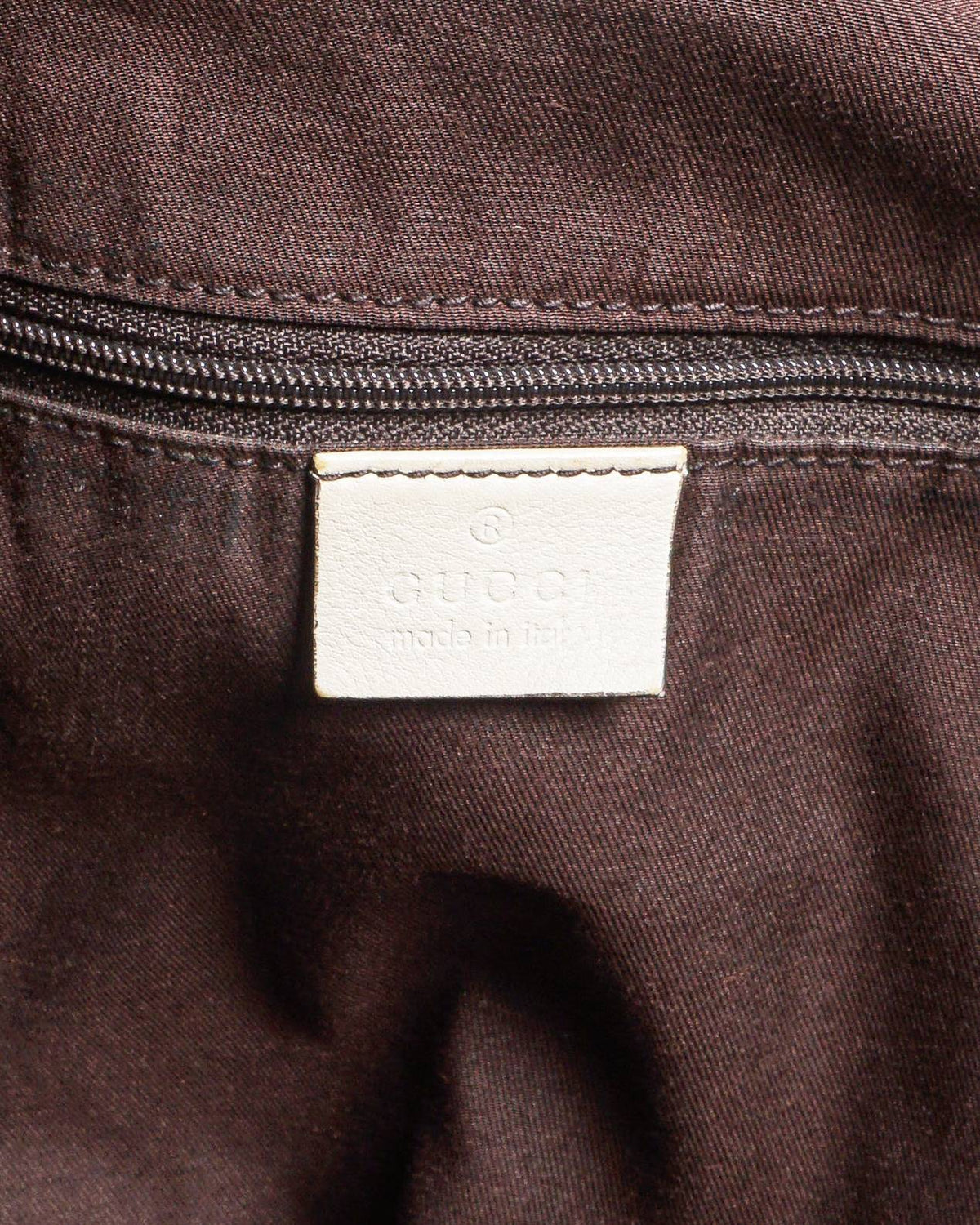 Gucci GG Canvas Large Hobo Bag Off-White Trim