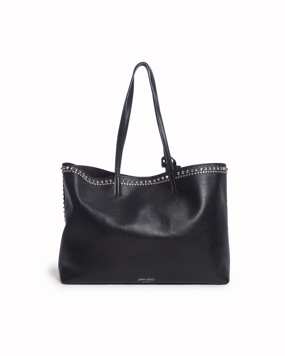 Jimmy Choo Nine2Five Black Leather Tote Bag