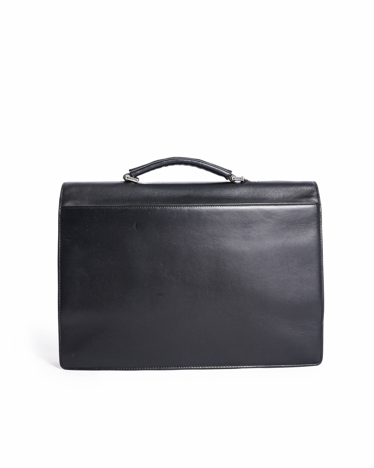 Versace medusa embossed leather briefcase