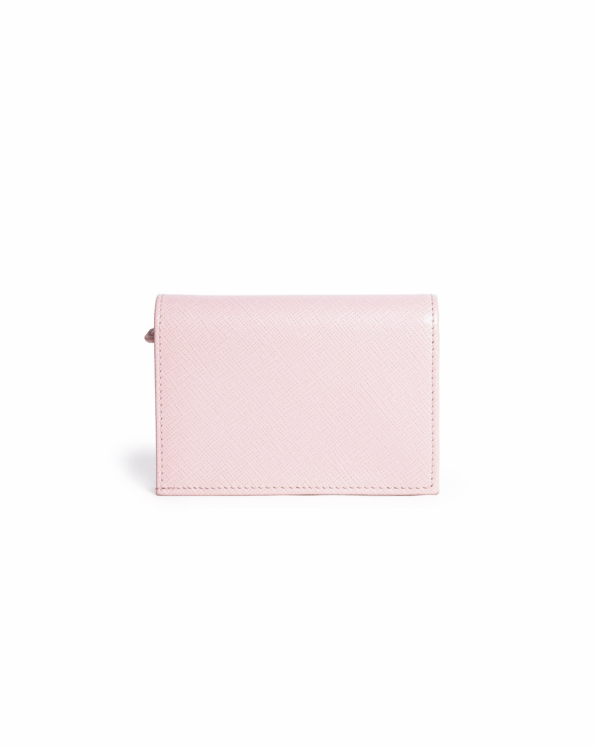 Prada Saffiano Leather Card Holder In Pink