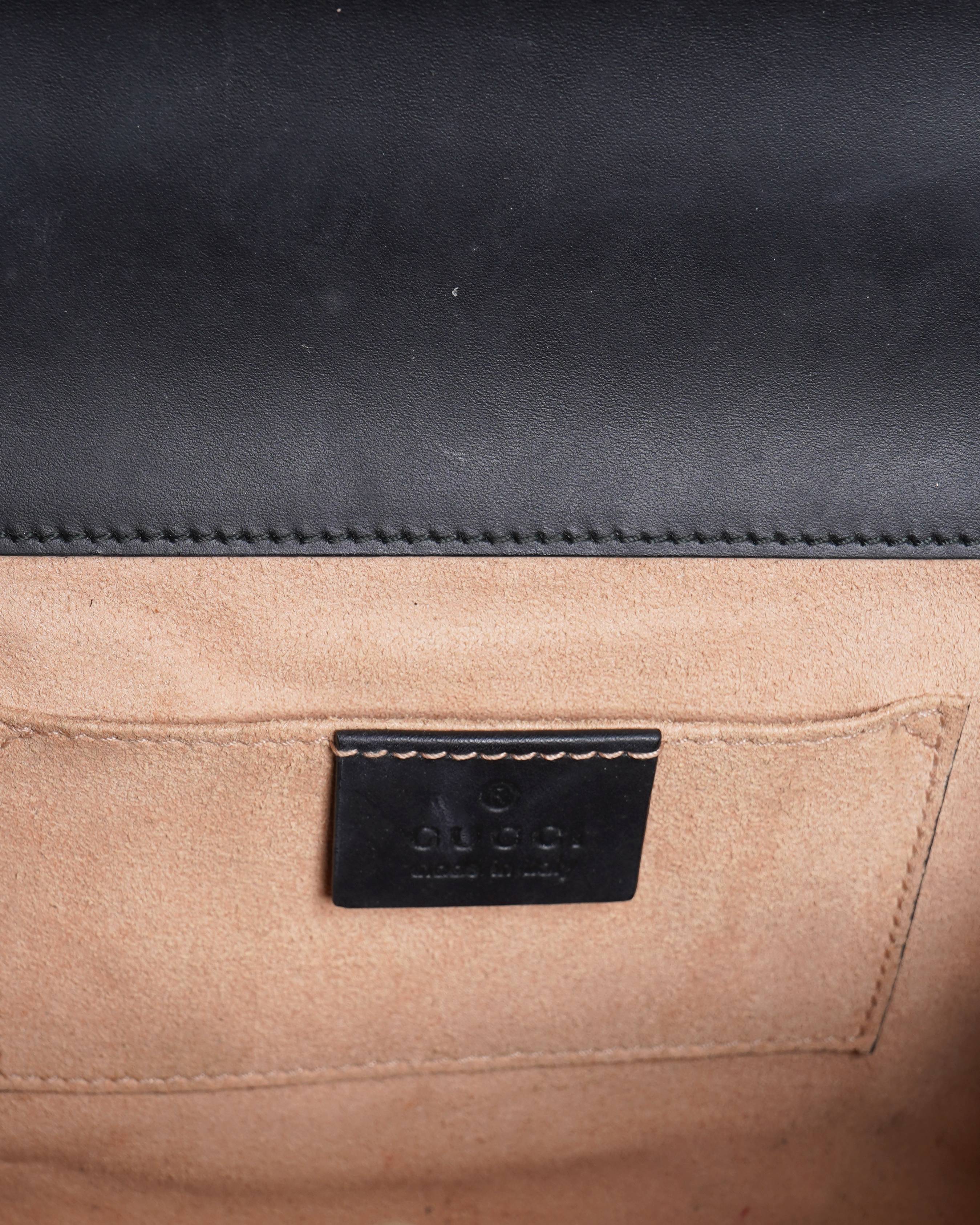 Gucci guccisima small padlock shoulder bag in black