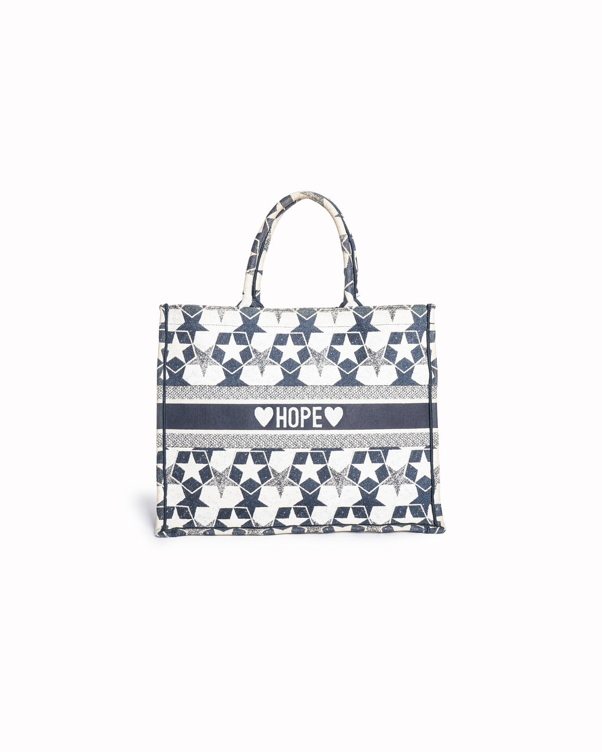 Christian Dior Book Tote in Blue and White Etoile Motif