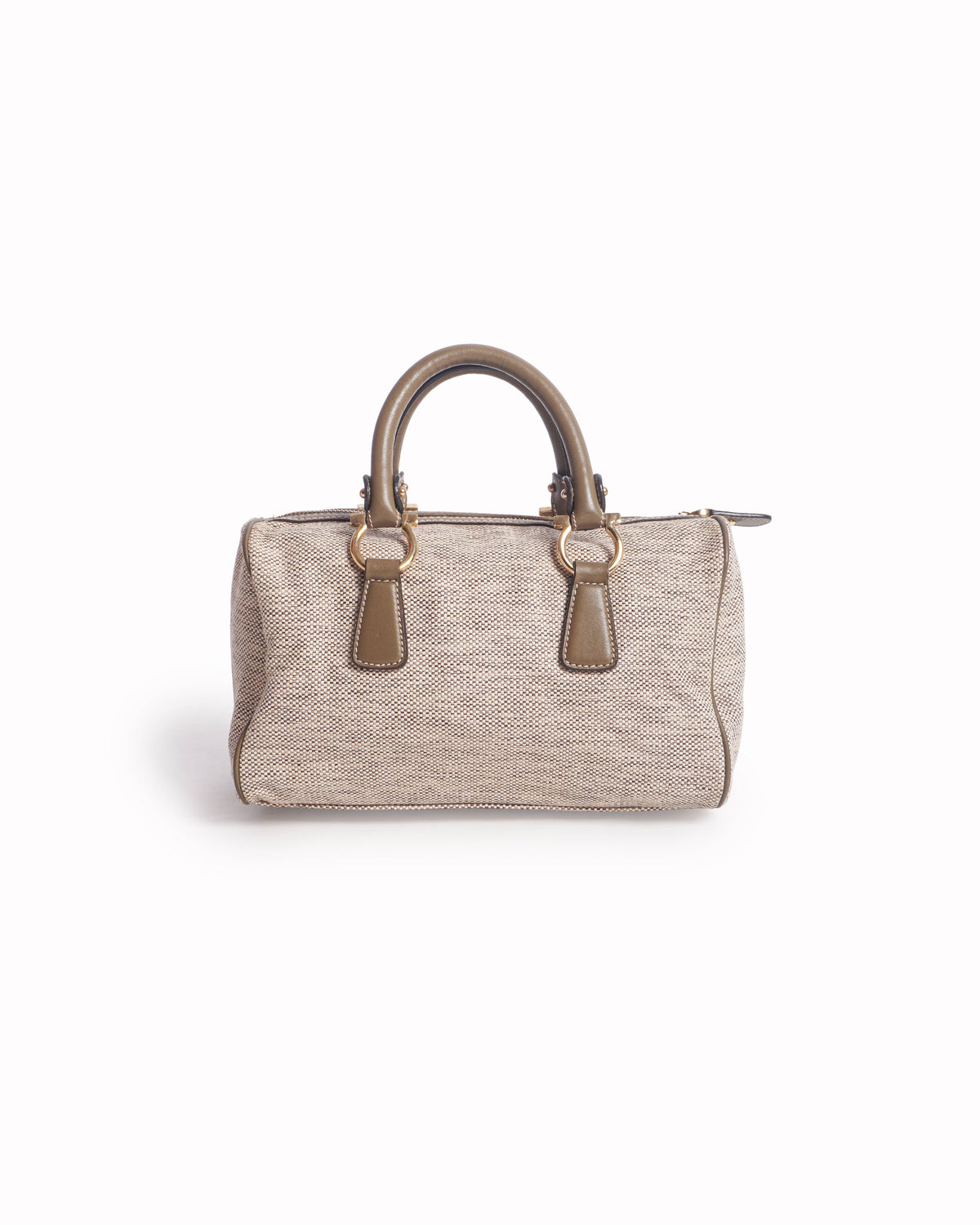 Salvatore Ferragamo Canvas & Leather Gancini Satchel