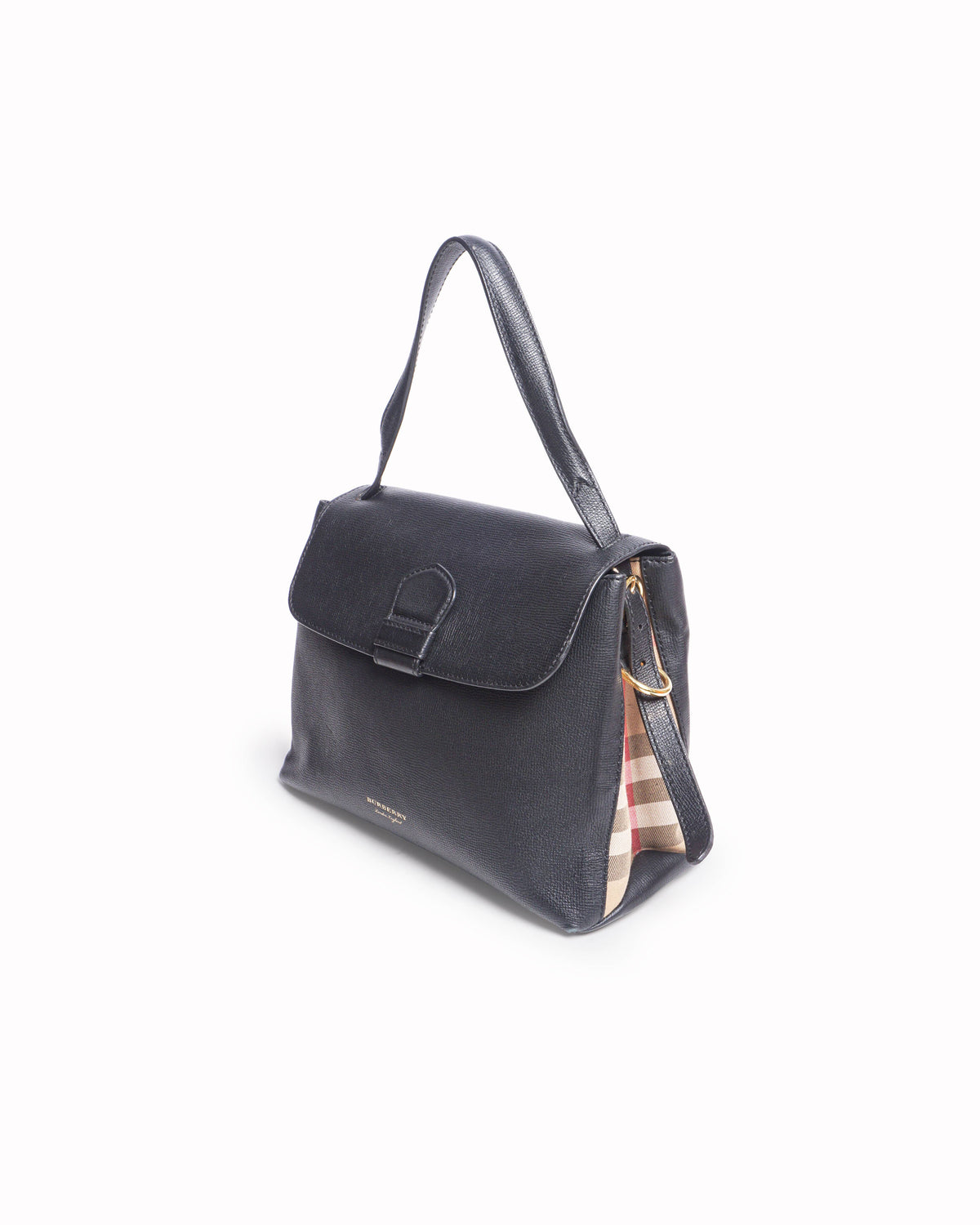 Burberry Camberley Black Leather Top Handle Bag