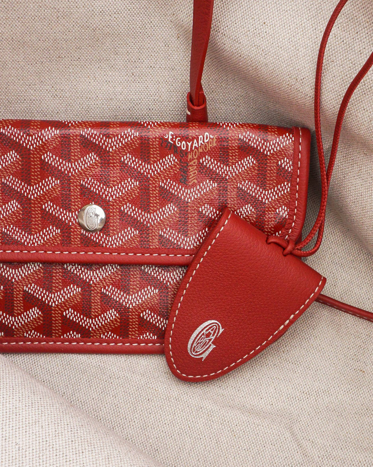 Goyard Saint Louis PM Rouge Red Canvas Tote Bag