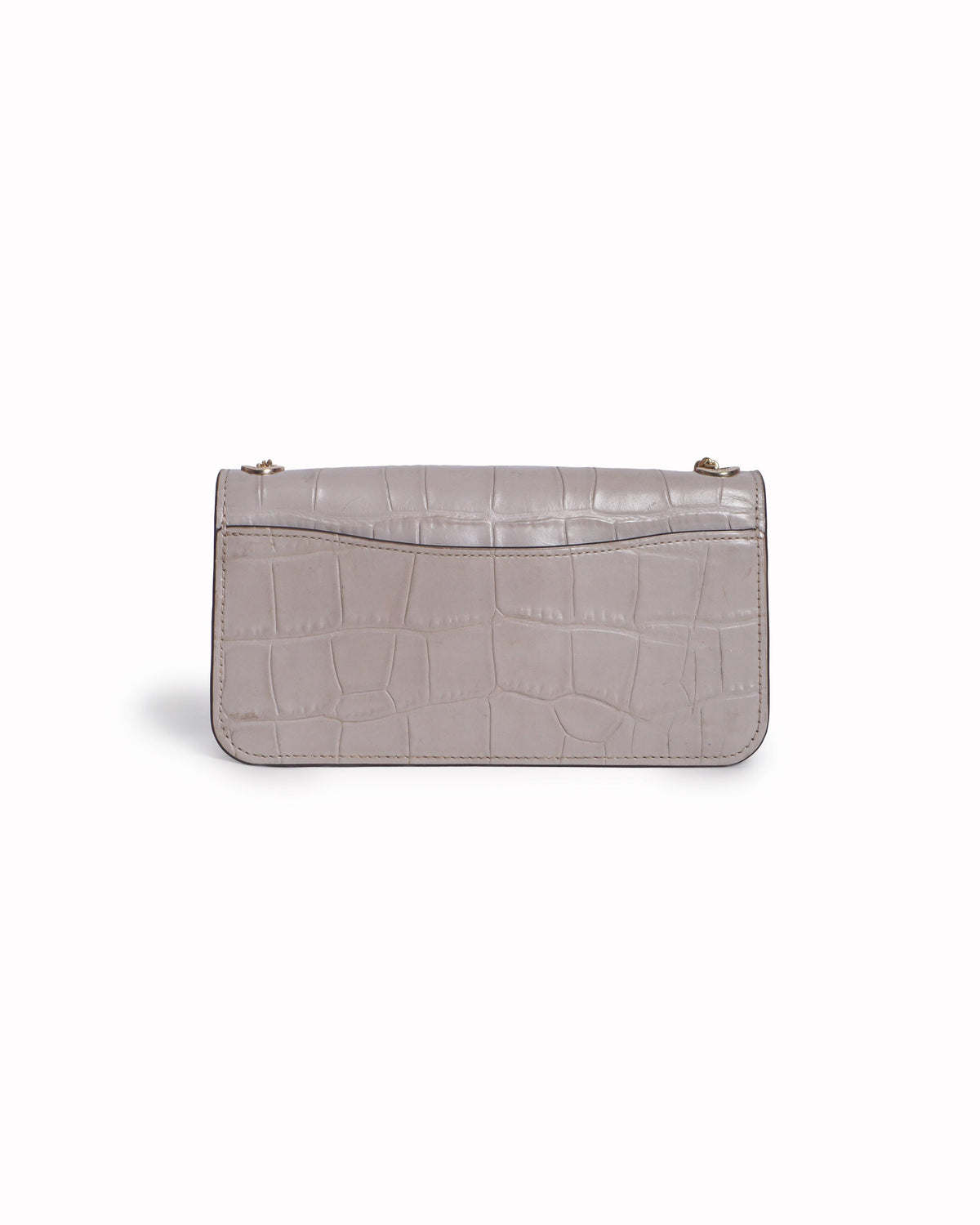 Coach Morgan Grey Croc-Embossed Leather Crossbody Bag