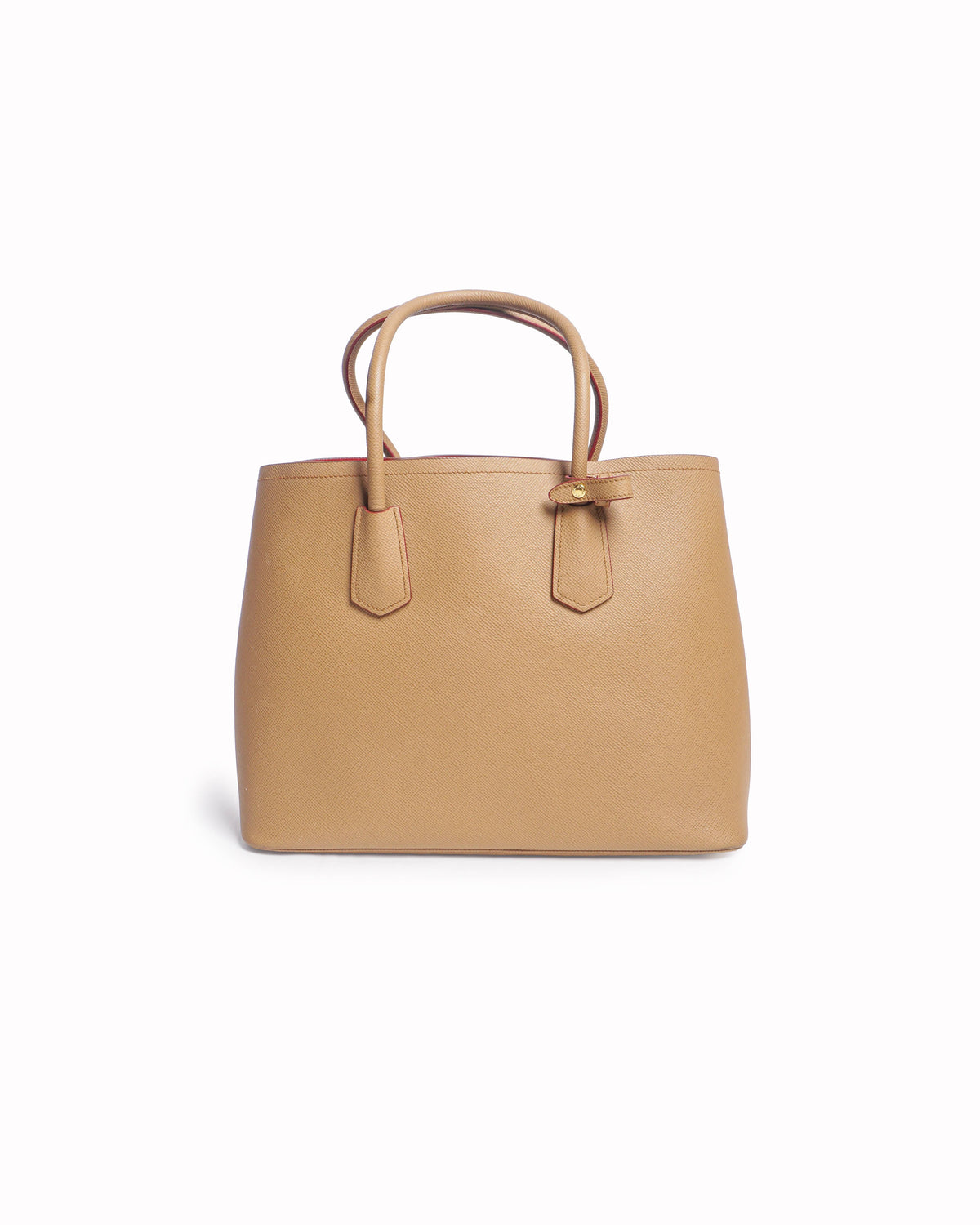 Prada Double Cuir Saffiano Leather Satchel Tote