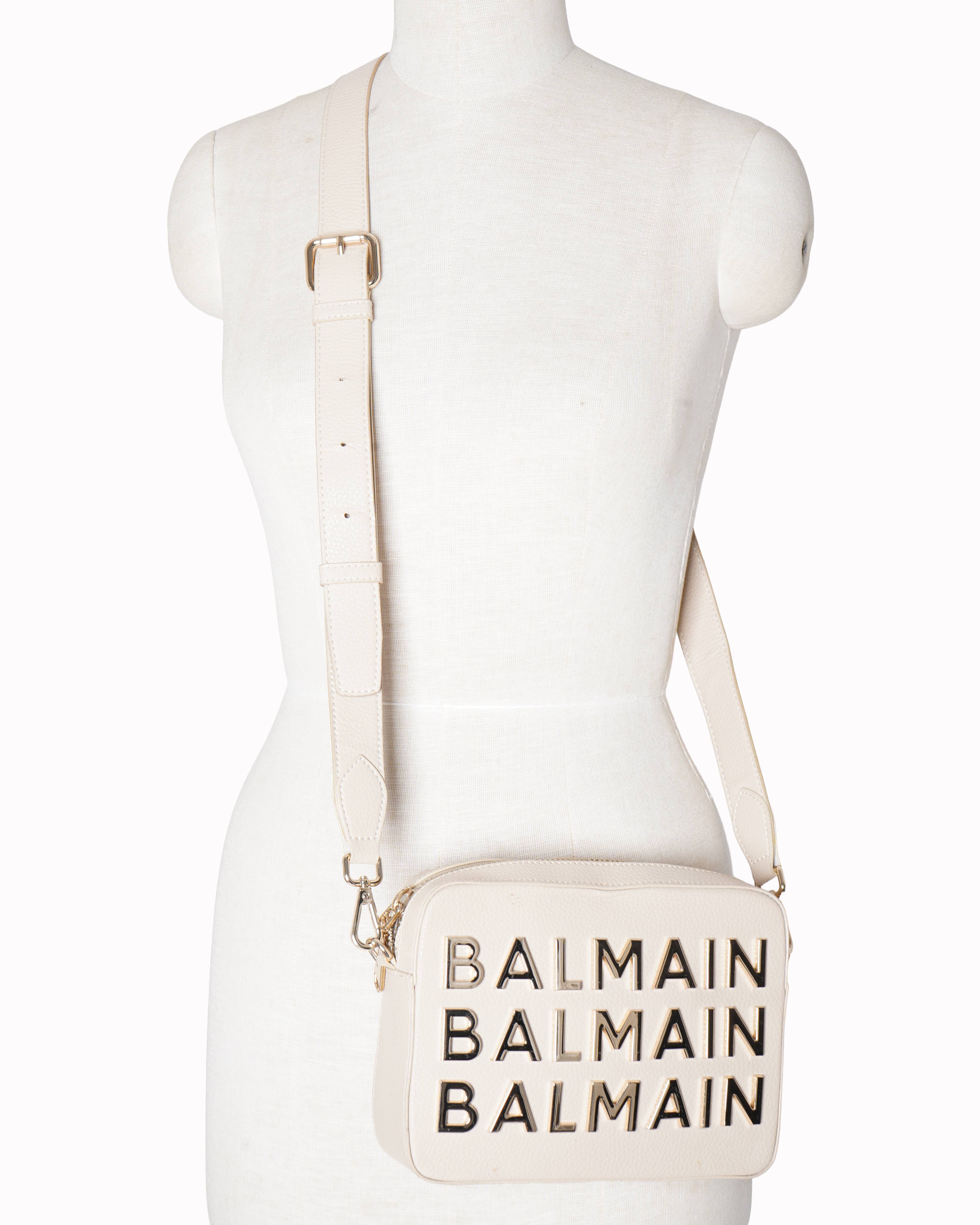 Balmain Crossbody Bag In Beige