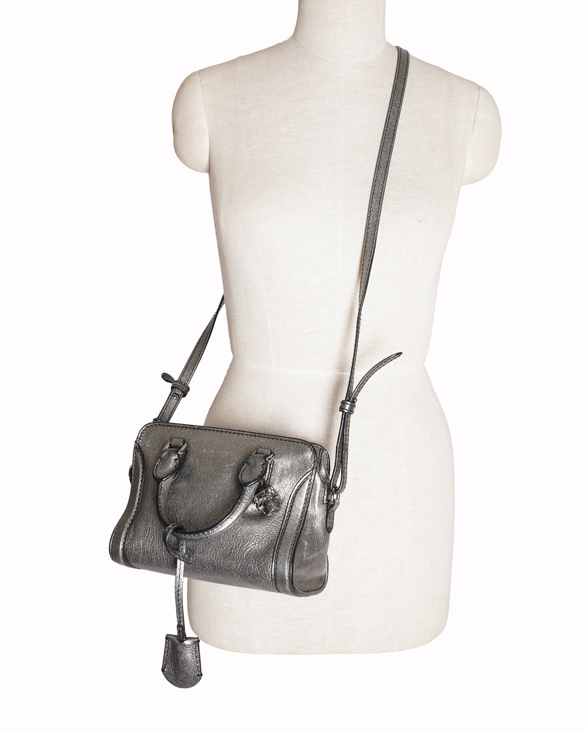 Alexander McQueen Metallic Leather Crossbody Bag
