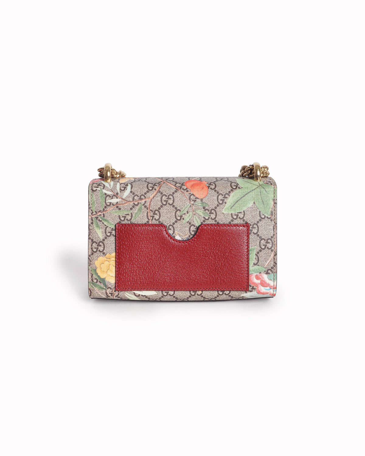 Gucci Padlock Tian Floral GG Supreme Chain Shoulder Bag