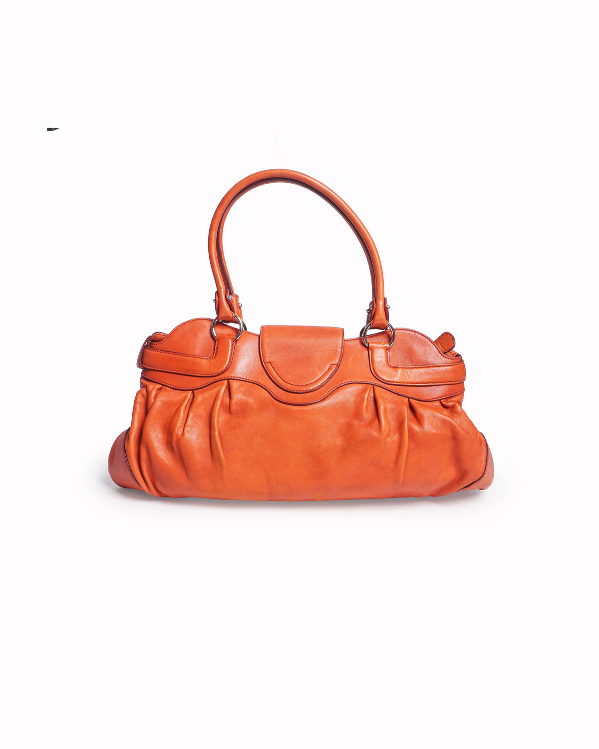 Salvatore Ferragamo Orange Leather Marissa Satchel Bag