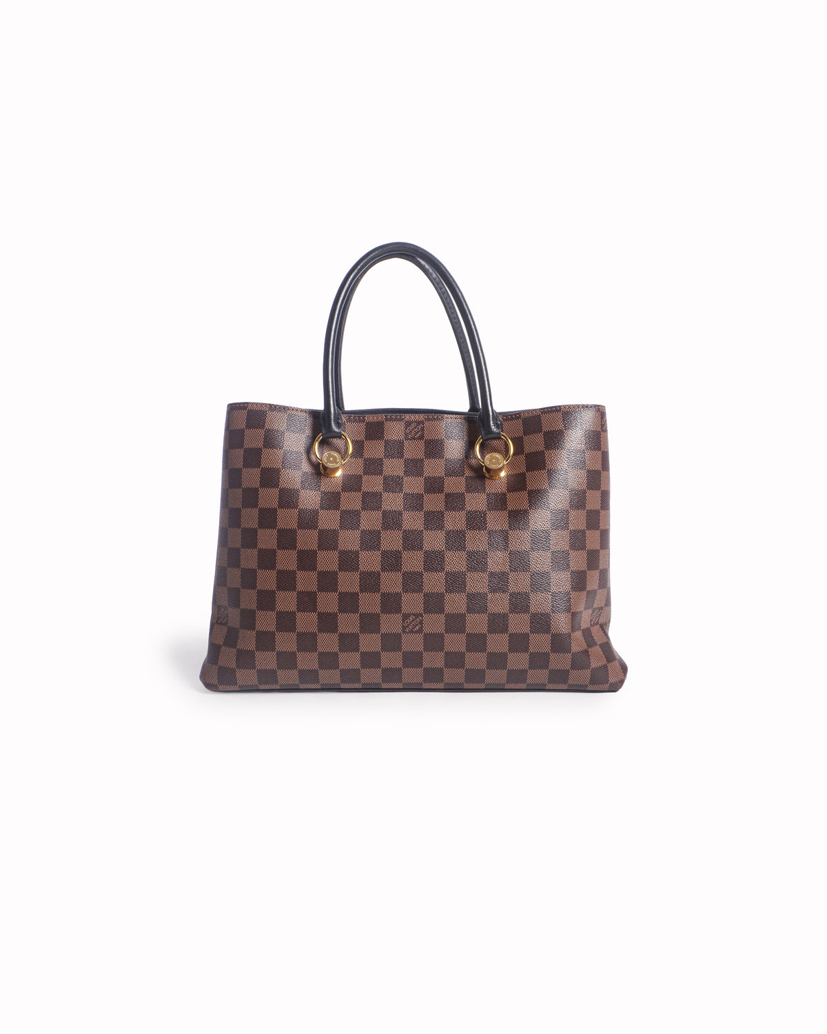 Louis Vuitton Riverside Damier Ebene Leather Tote Bag