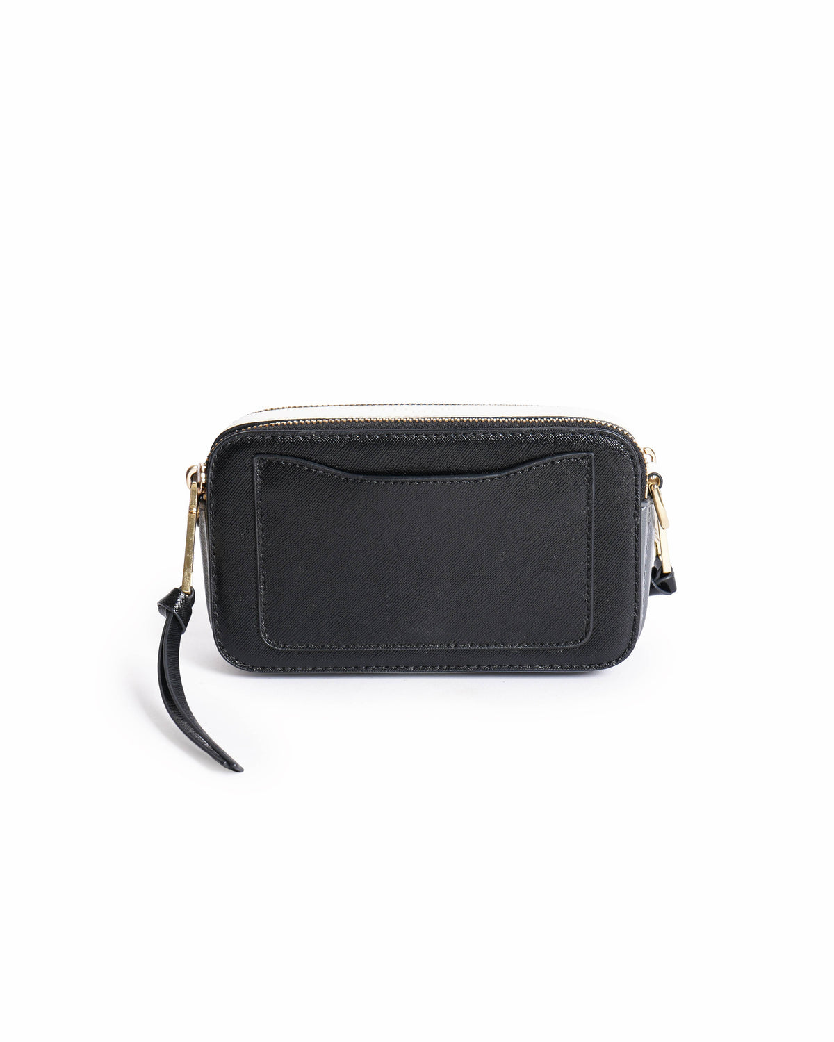 Marc Jacob Black & White Saffiano Leather Snapshot Camera Bag